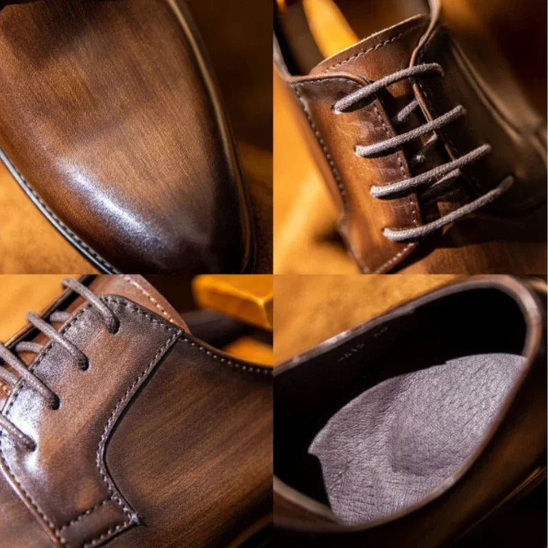 Stijlvolle Vintage Herenschoenen met Klassiek Design