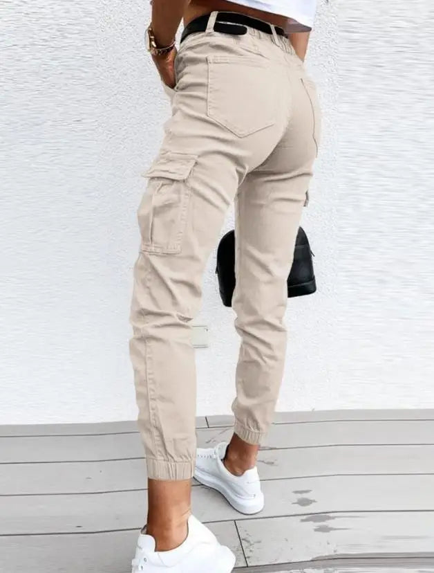 Hoge Taille Cargo-Hose Met Conisch Been Voor Dames Lente Zomer