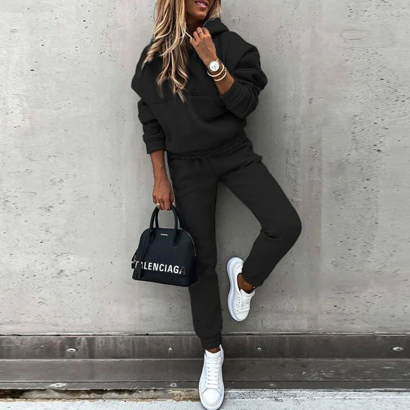 Comfortabele Hoodie En Broek Met Elastische Taille