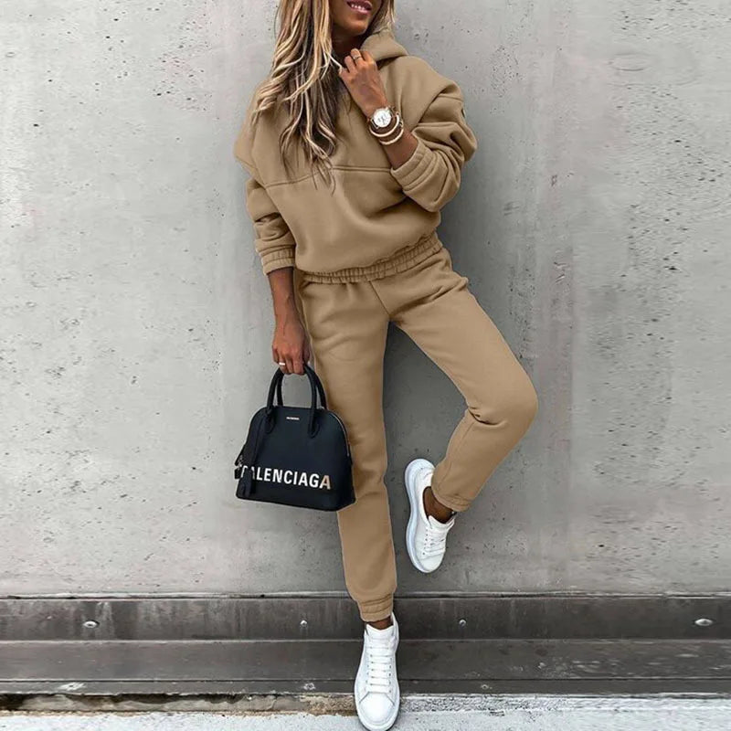 Comfortabele Hoodie En Broek Met Elastische Taille