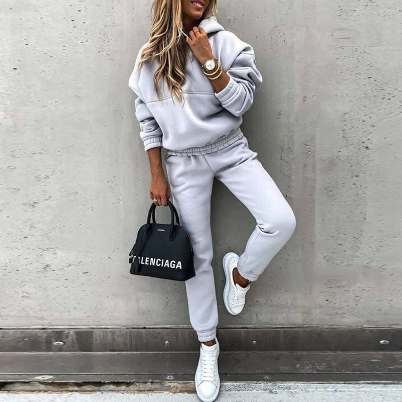 Comfortabele Hoodie En Broek Met Elastische Taille