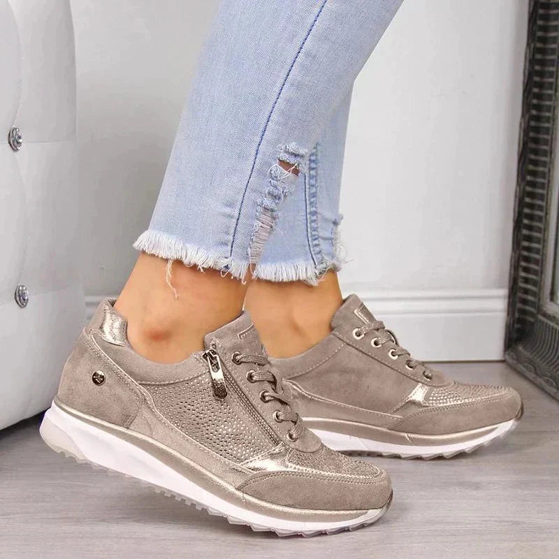 Wedge Sneakers met Ademend Voering