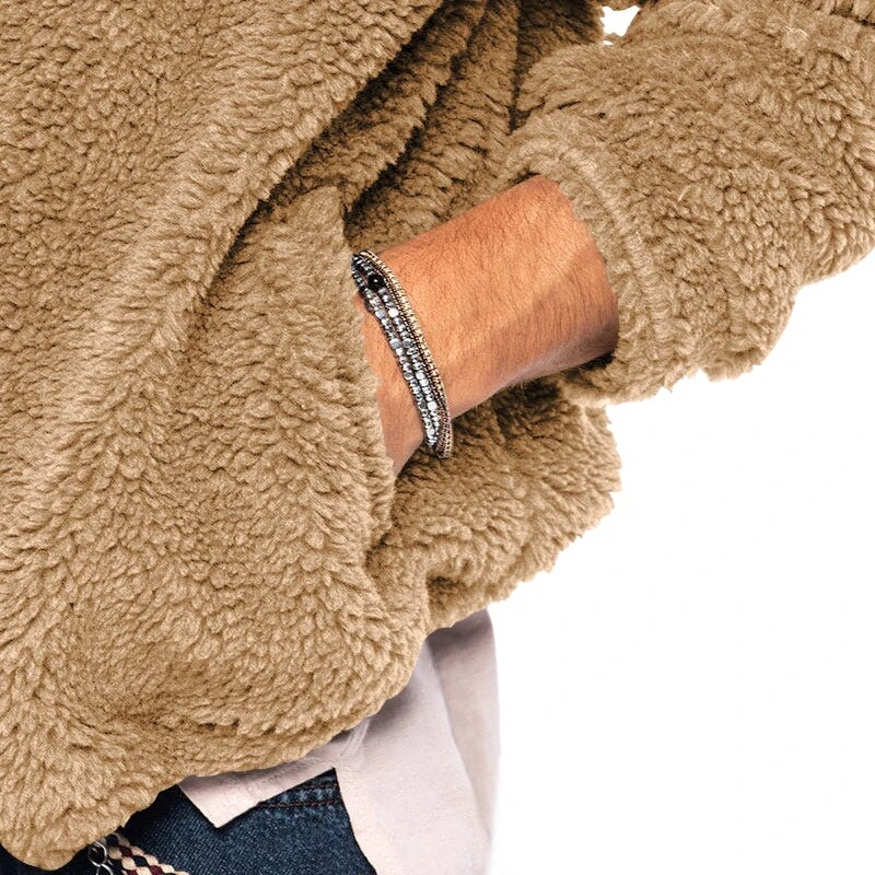 Comfortabele Sherpa Fleece Jas voor Buiten