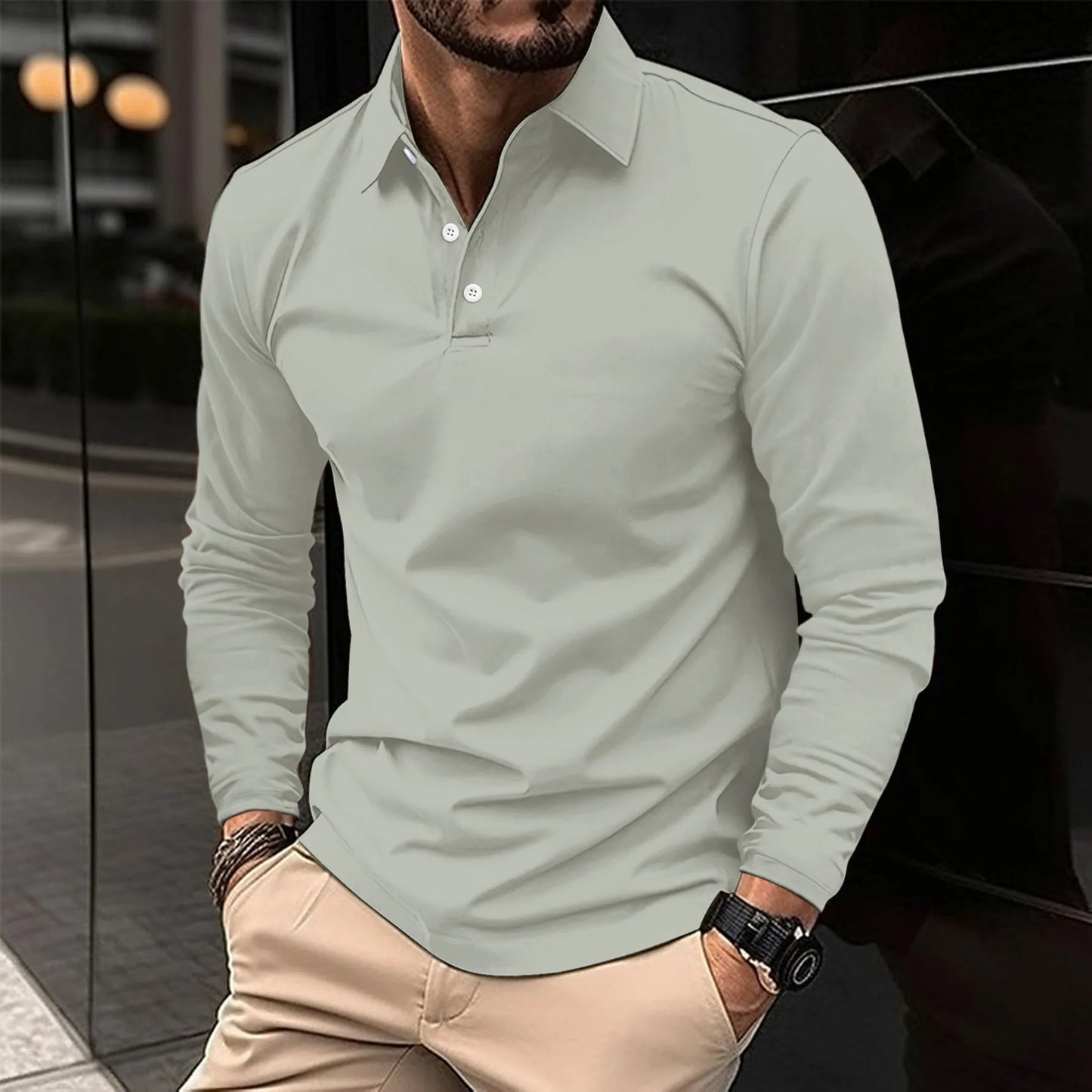 Marcus™ - Klassieke Longsleeve Polo