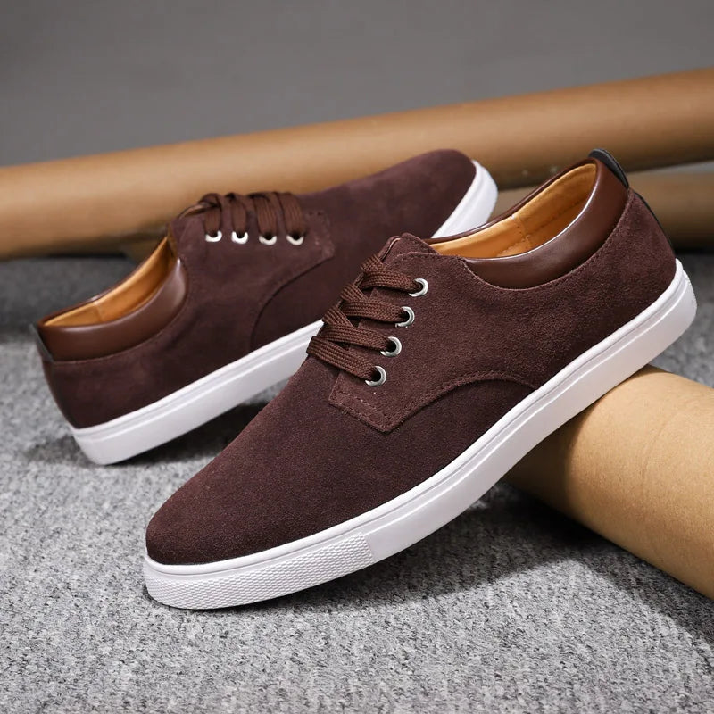 Lente Zomer Minimalistische Sneakers met Vetersluiting en Duurzame Zool