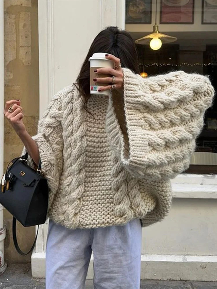 Oversized Trui van Zacht Gebreid Materiaal