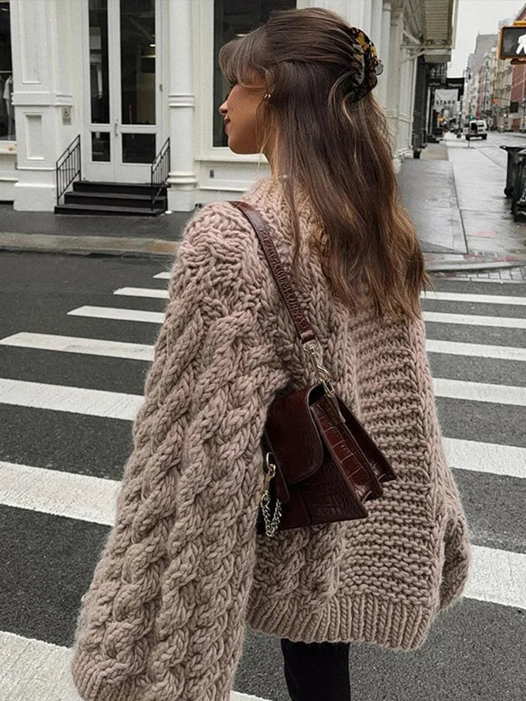 Oversized Trui van Zacht Gebreid Materiaal