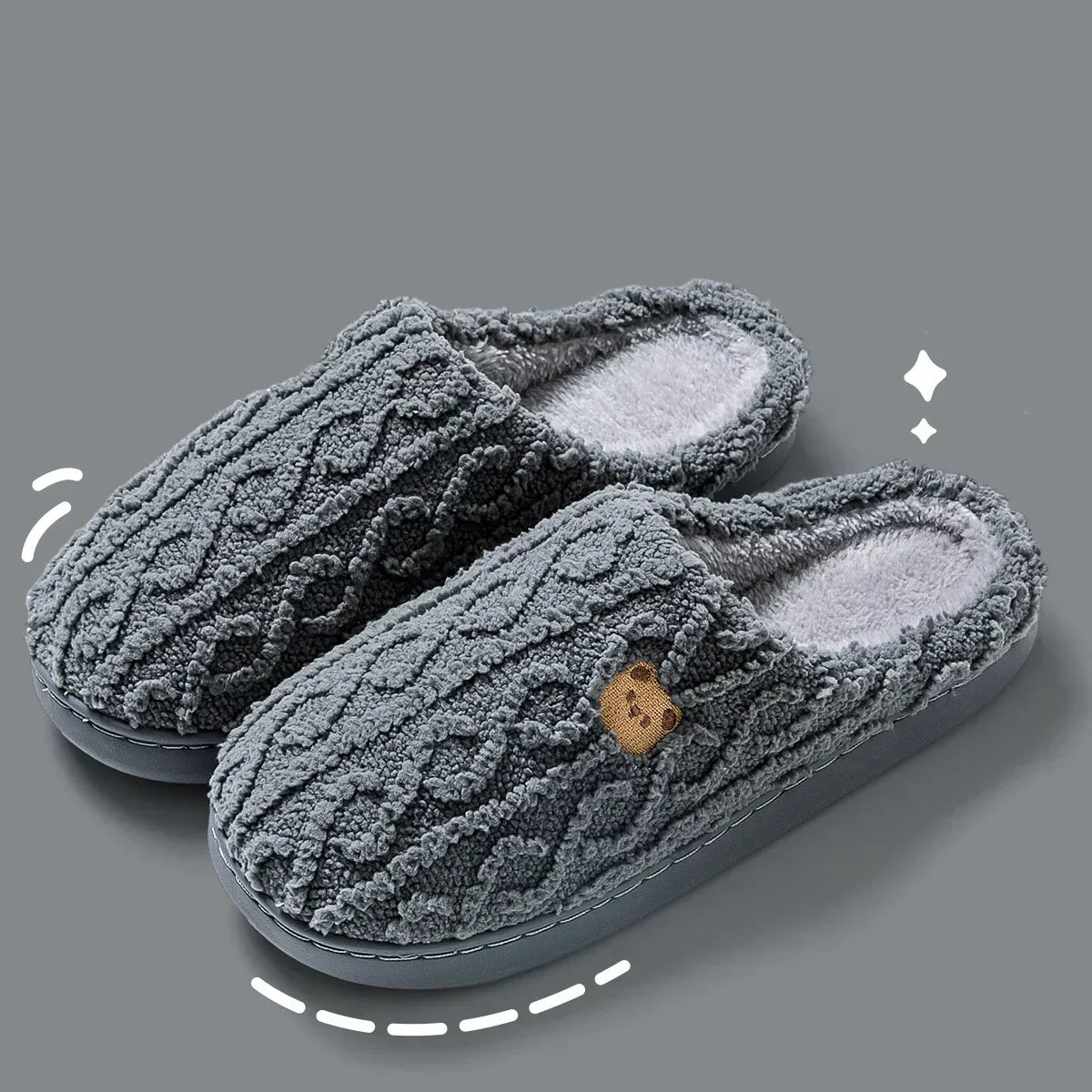 Warme Winterpantoffel met Zachte Voering en Duurzame Zool