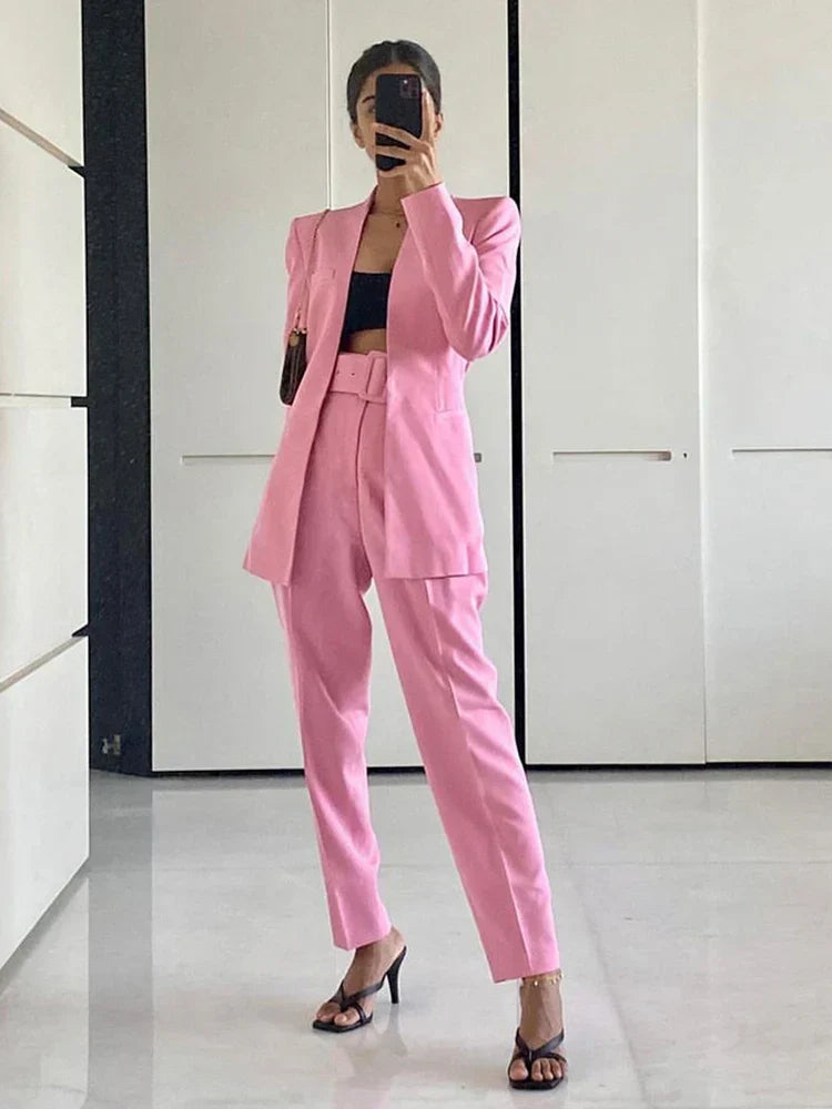 Klassieke Blazer en Broek Combinatie