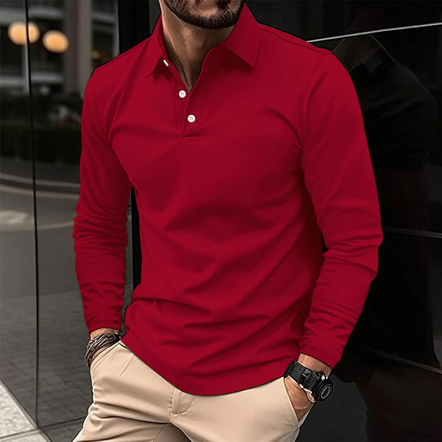 Marcus™ - Klassieke Longsleeve Polo