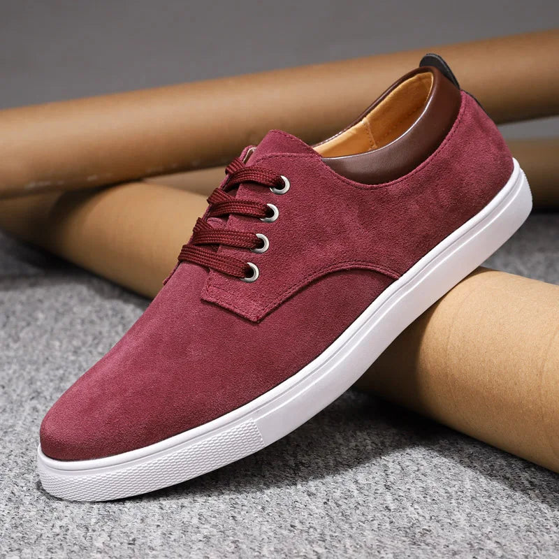 Lente Zomer Minimalistische Sneakers met Vetersluiting en Duurzame Zool