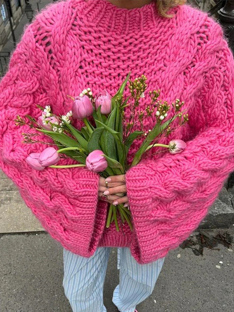 Oversized Trui van Zacht Gebreid Materiaal
