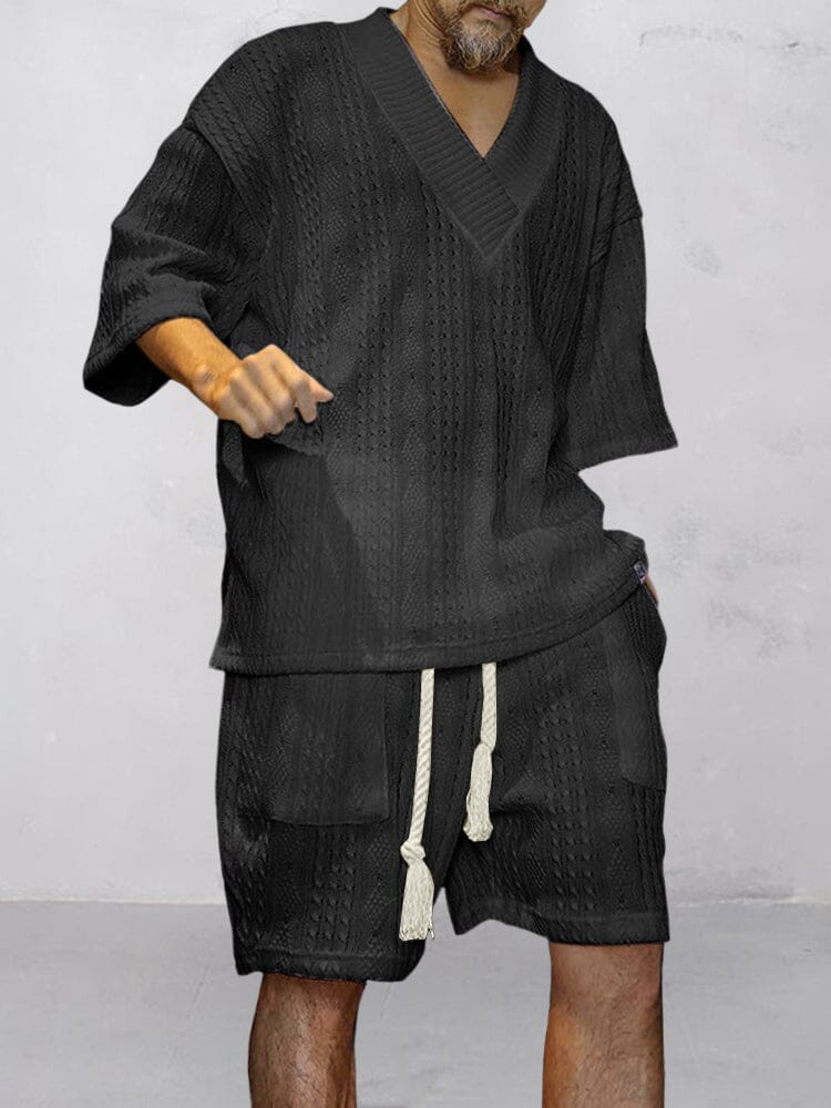 Adam™ Stijlvolle Gebreide Heren Shirt Ensemble