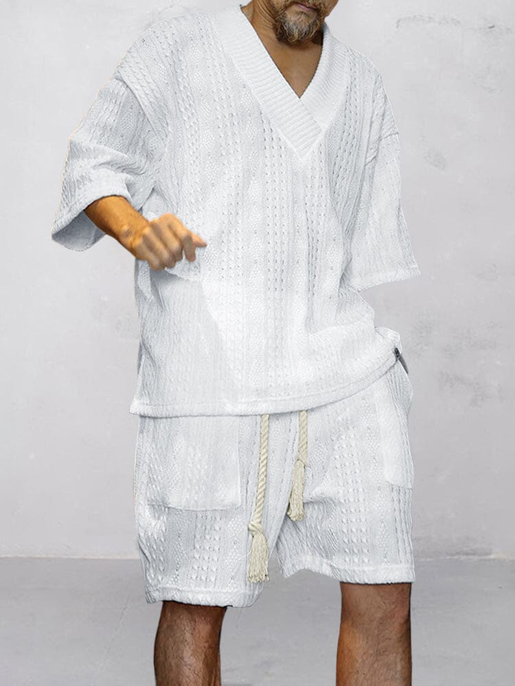 Adam™ Stijlvolle Gebreide Heren Shirt Ensemble