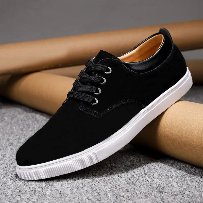 Lente Zomer Minimalistische Sneakers met Vetersluiting en Duurzame Zool
