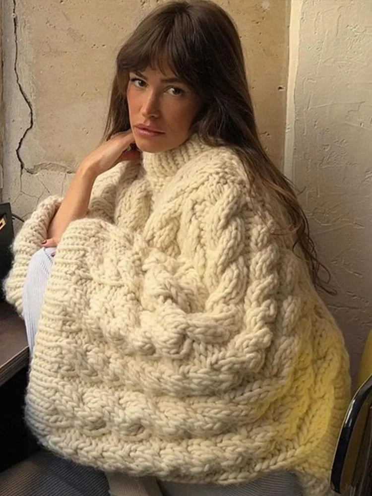 Oversized Trui van Zacht Gebreid Materiaal