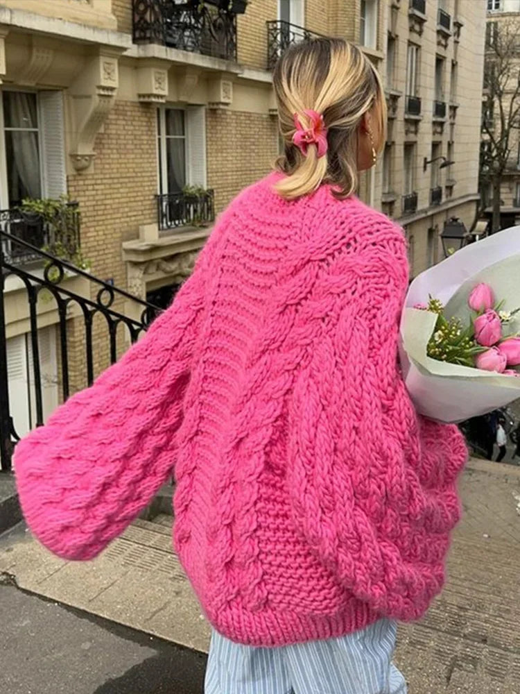 Oversized Trui van Zacht Gebreid Materiaal
