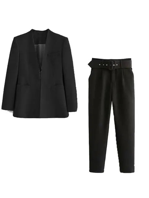 Klassieke Blazer en Broek Combinatie