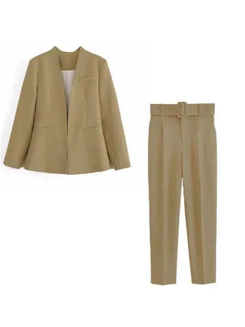 Klassieke Blazer en Broek Combinatie