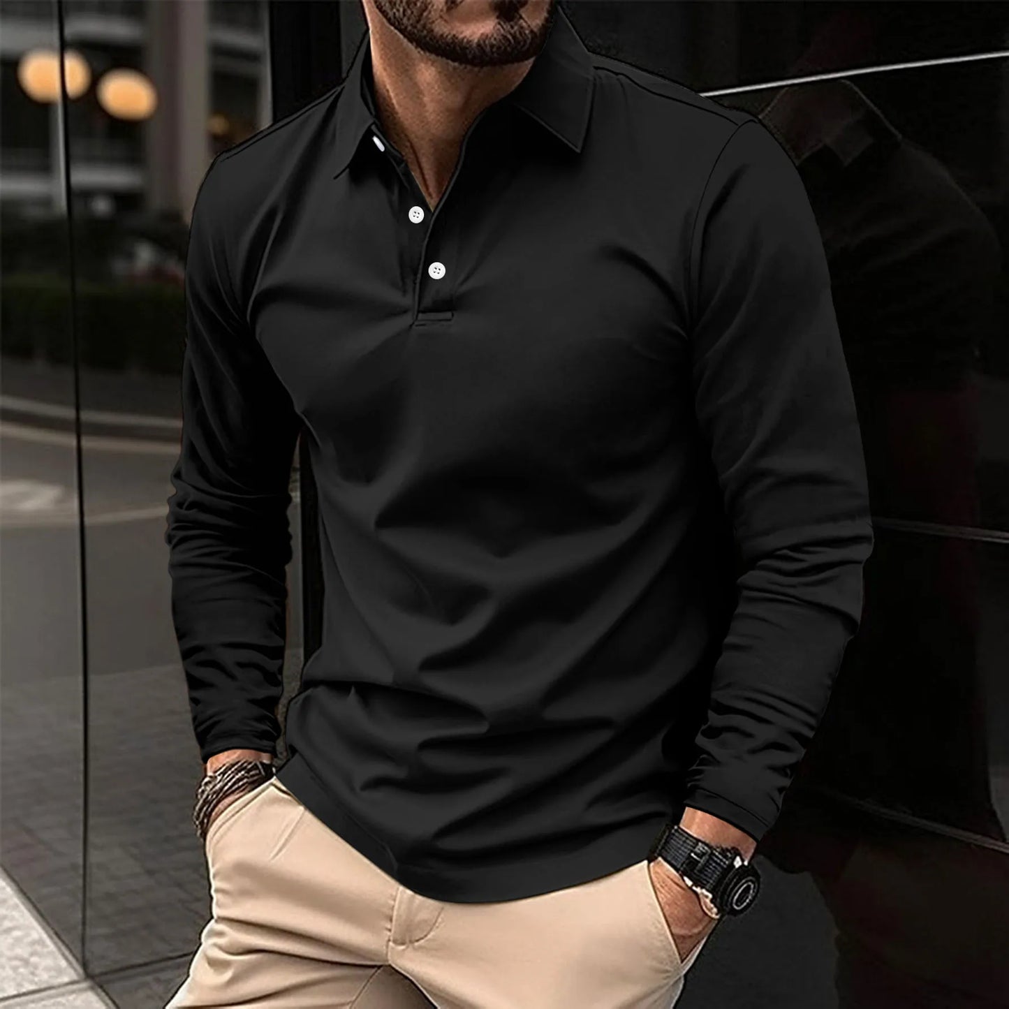 Marcus™ - Klassieke Longsleeve Polo