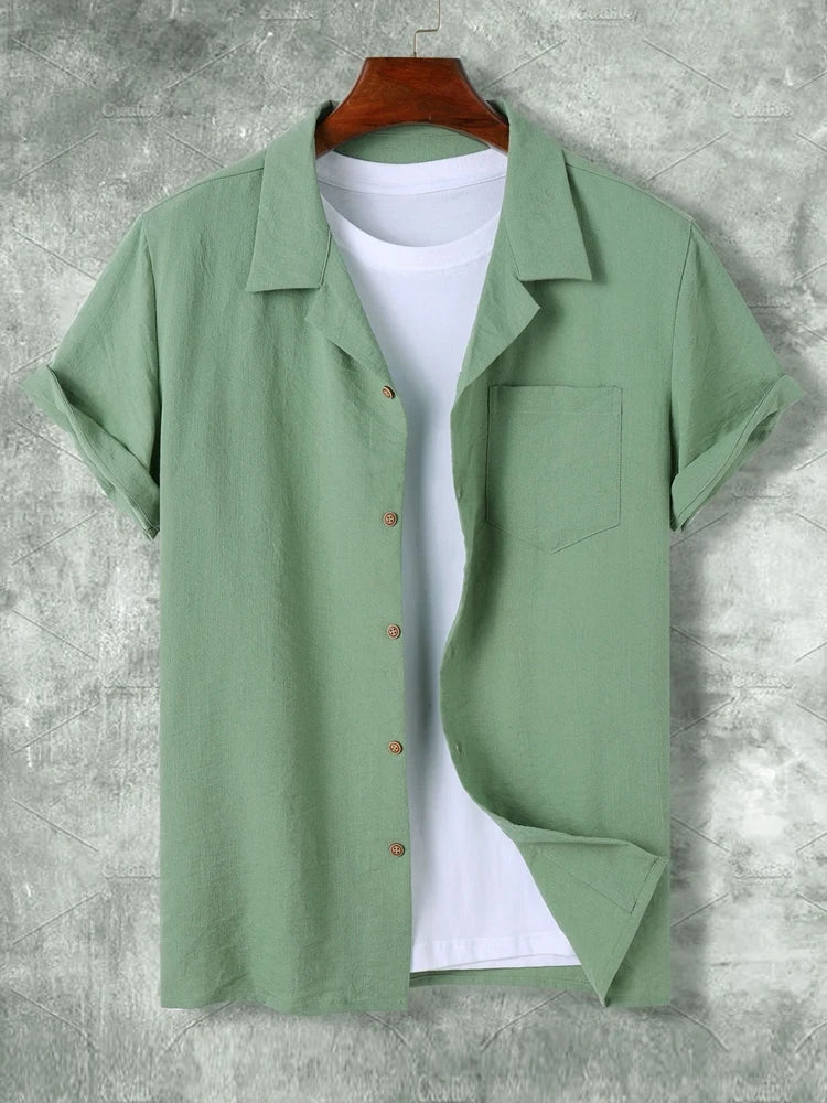 Caleb™ Heren Casual Shirt en Shorts Set