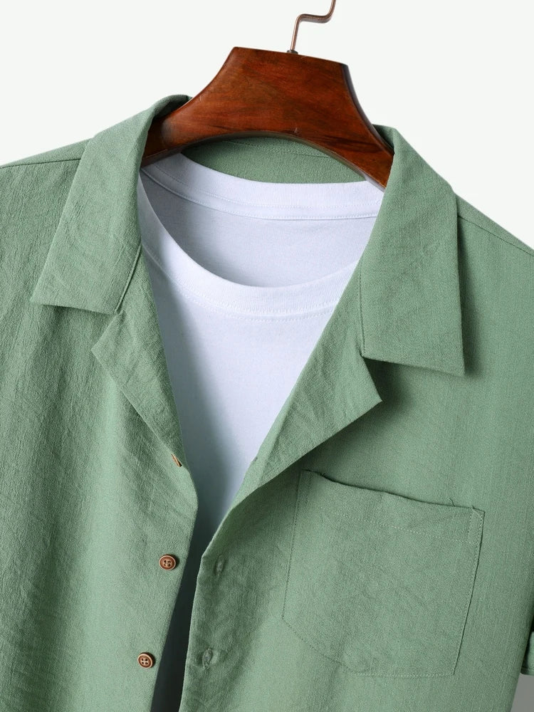 Caleb™ Heren Casual Shirt en Shorts Set