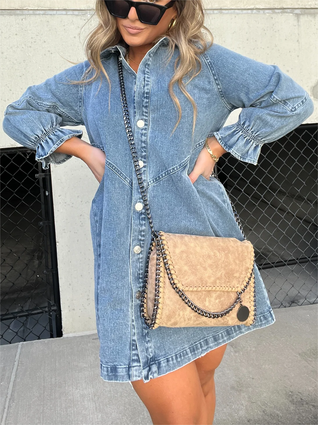 Zomerjurk van Gewassen Denim met Tijdloos Ontwerp
