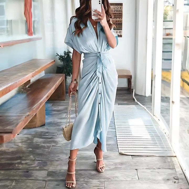 Comfortabele Jurk met Ceintuur voor de Zomer