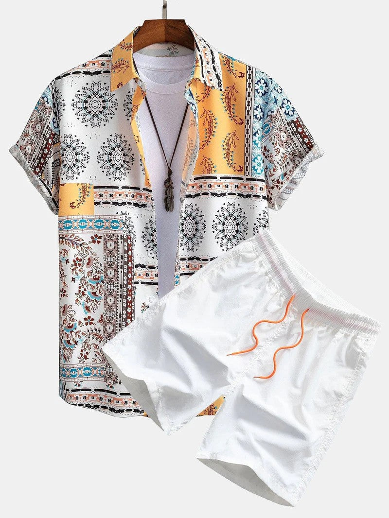 Jeroen™ Vibrant Shirt en Shorts Zomer Outfit