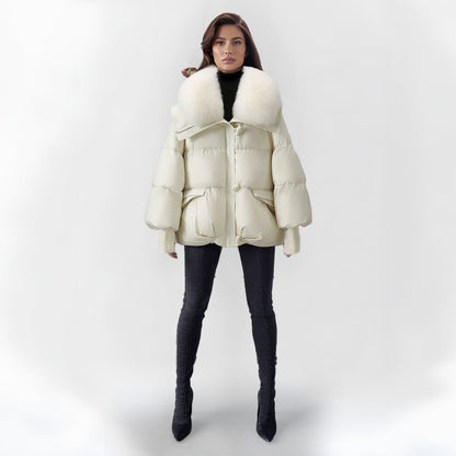 Fleur ™ - abrigo de piel de gran tamaño