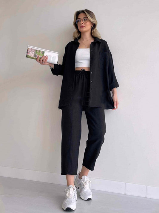 Casual Chic Blouse en Broek Combinatie
