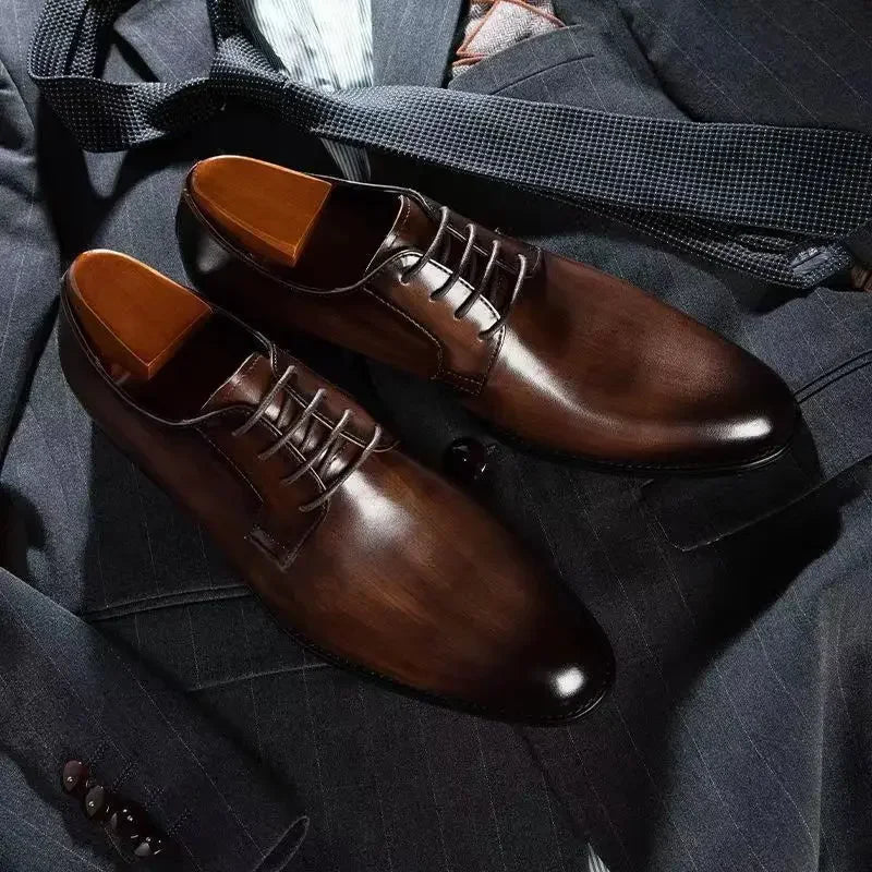Stijlvolle Vintage Herenschoenen met Klassiek Design