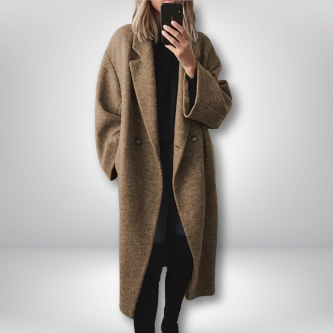 Romy ™ - Lange Damenjacke aus Wolle