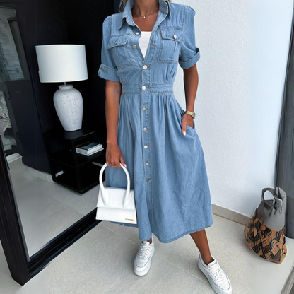 Zomer Midijurk van Denim met Moderne Pasvorm