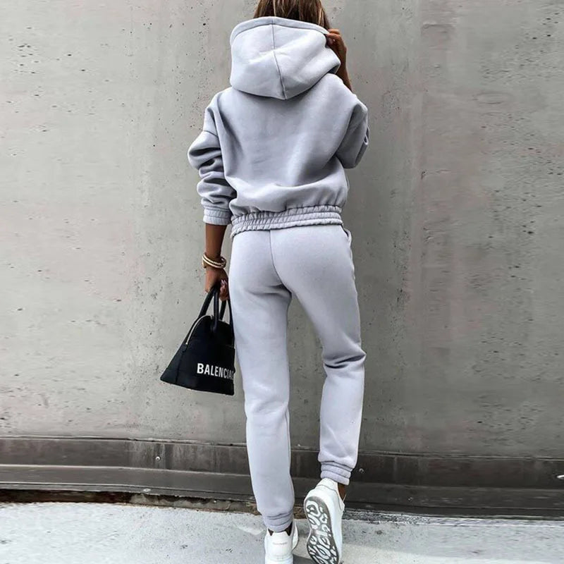 Comfortabele Hoodie En Broek Met Elastische Taille