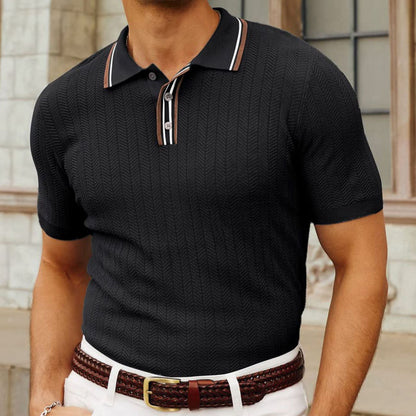 Joost™ - Trendy Geribbelde Polo Shirt