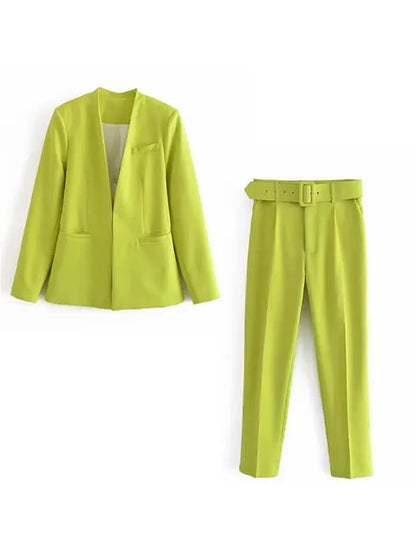 Klassieke Blazer en Broek Combinatie
