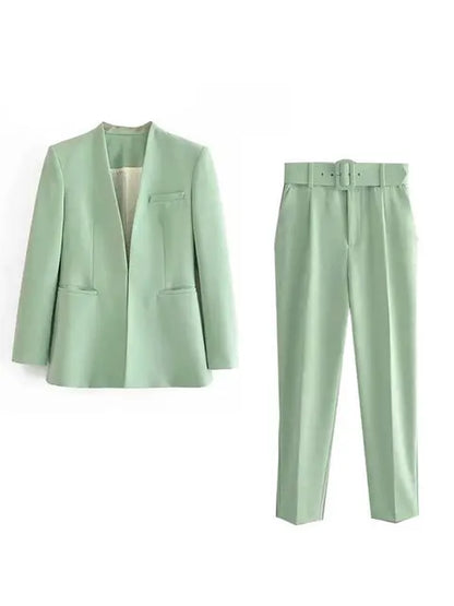 Klassieke Blazer en Broek Combinatie