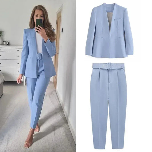Klassieke Blazer en Broek Combinatie