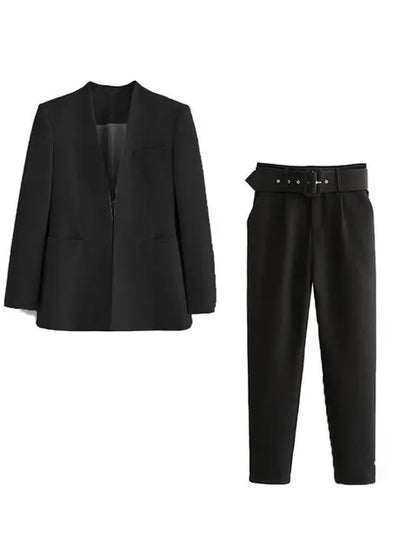 Klassieke Blazer en Broek Combinatie