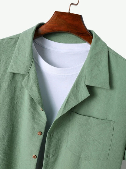 Caleb™ Heren Casual Shirt en Shorts Set