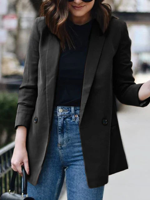 Lente Blazer met Klassiek Kraag en Strak Revers