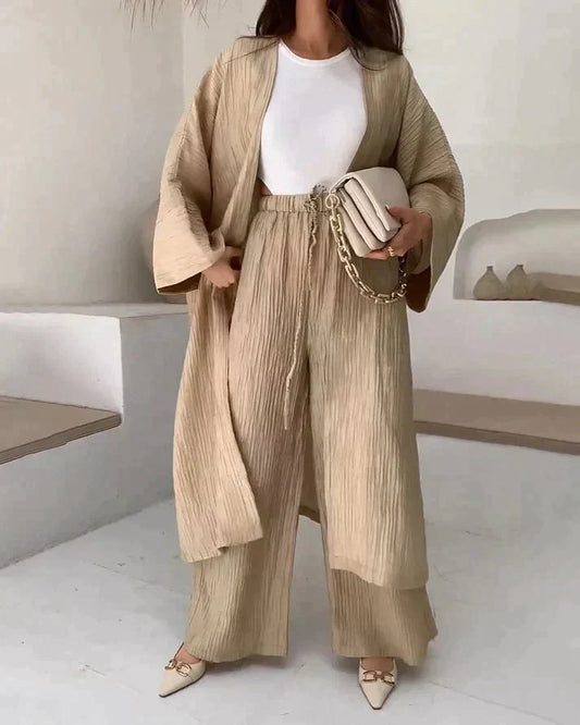 Moderne Cardigan en Broek Combinatie