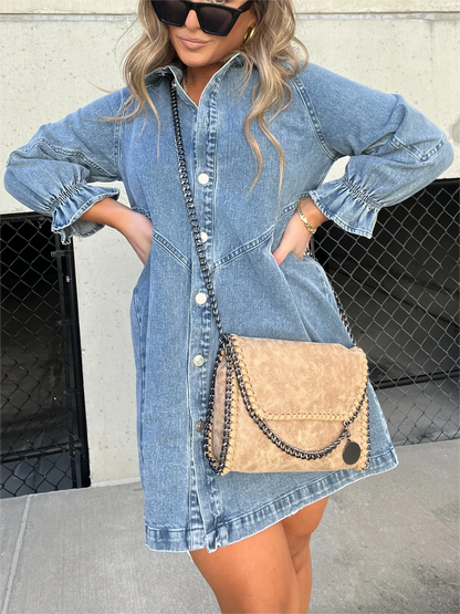 Zomerjurk van Gewassen Denim met Tijdloos Ontwerp