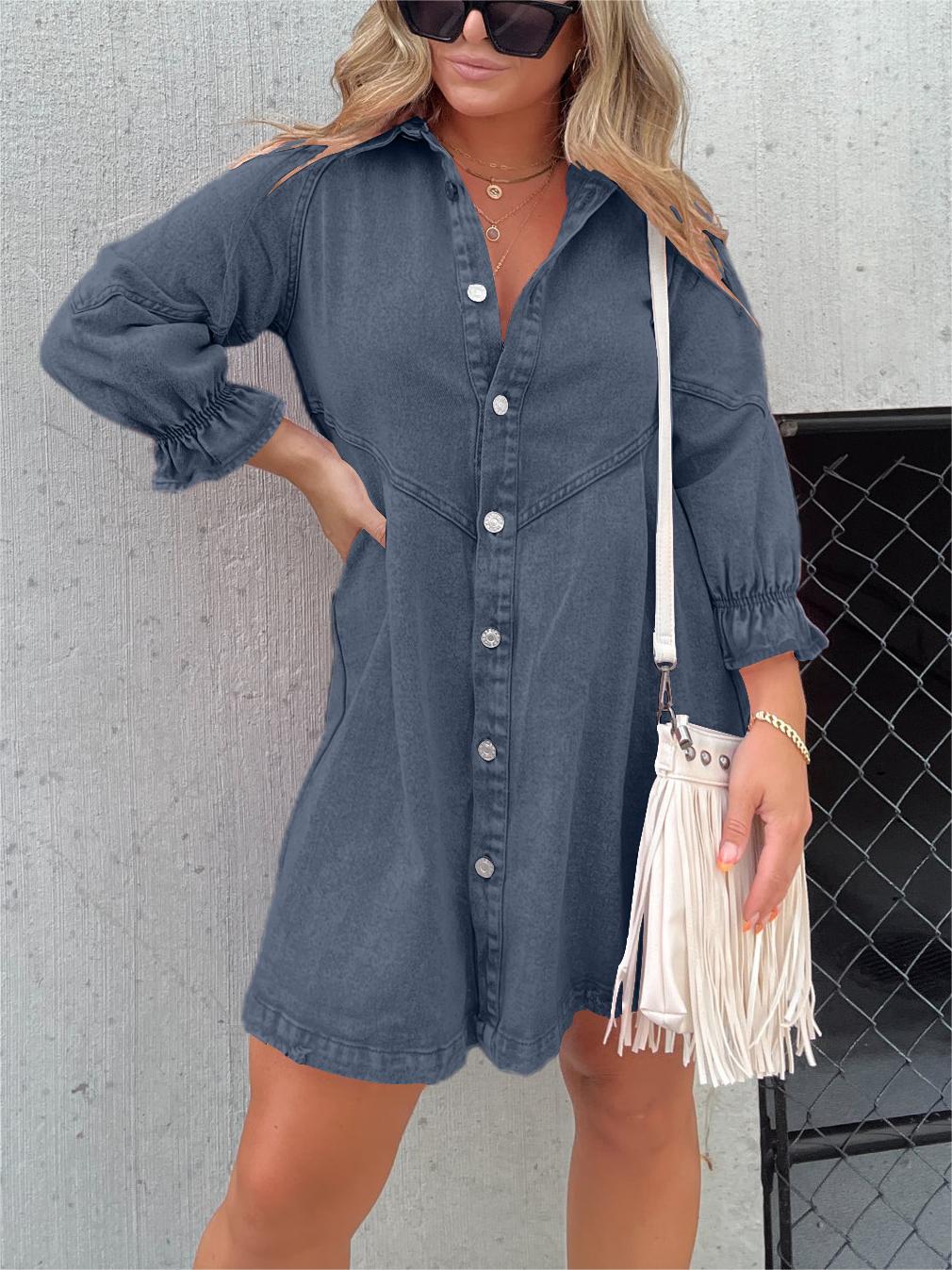 Zomerjurk van Gewassen Denim met Tijdloos Ontwerp