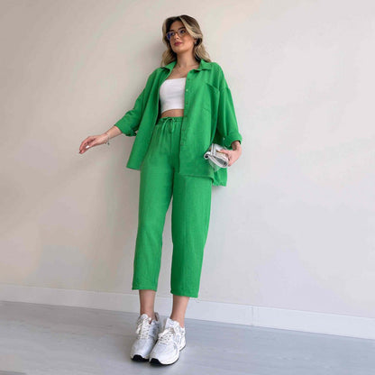 Casual Chic Blouse en Broek Combinatie