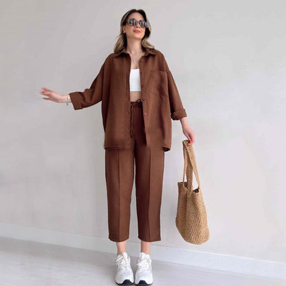 Casual Chic Blouse en Broek Combinatie
