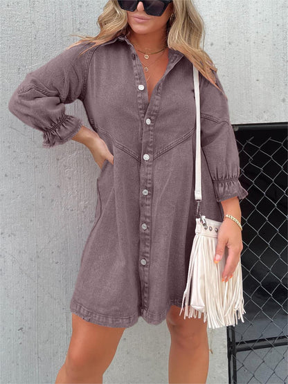 Zomerjurk van Gewassen Denim met Tijdloos Ontwerp